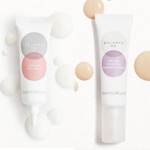 Balance Me Wonder Eye Cream Pre & Probiotic Radiance Cream Travel Duo Bundle